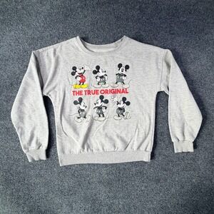 Disney Mickey Mouse The True Original Sweatshirt Womens XS Heather Gray Graphic
